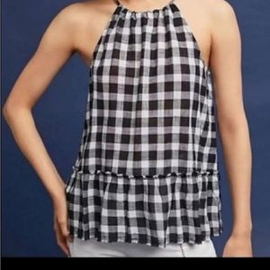 Anthropologie Cloth and Stone Gingham Top❤️